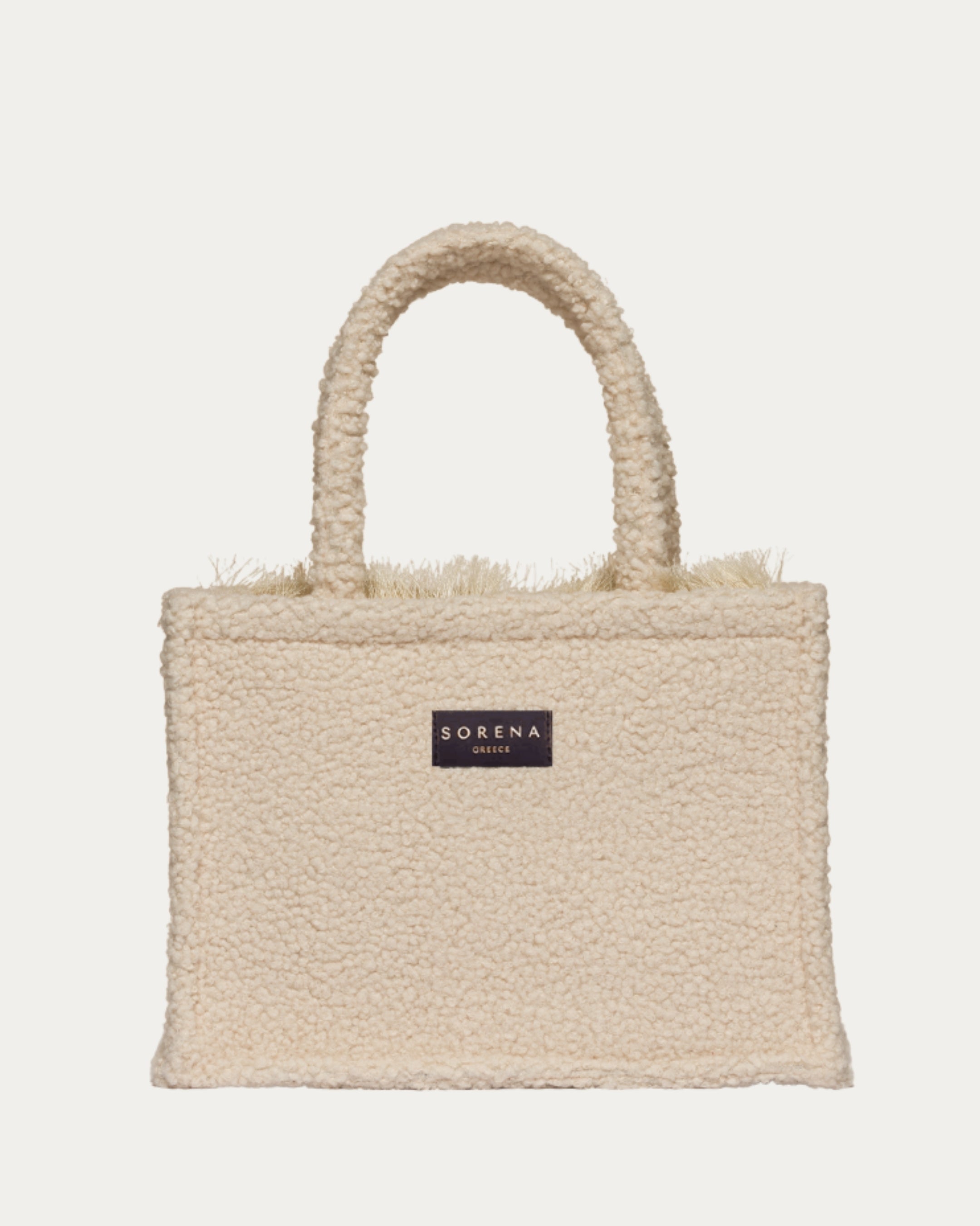 TEDDY BEIGE MEDIUM TOTE BAG