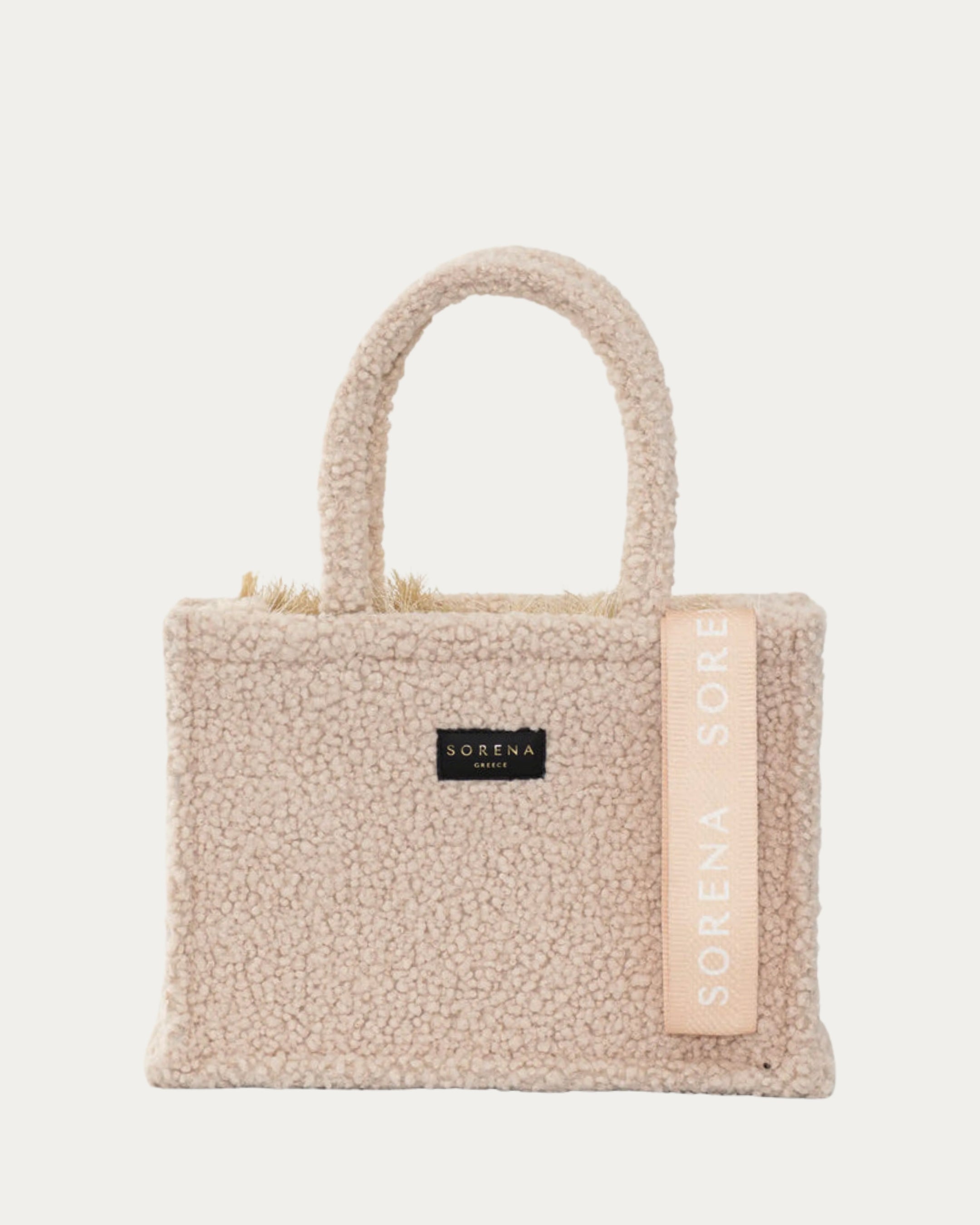 TEDDY BEIGE MEDIUM TOTE BAG