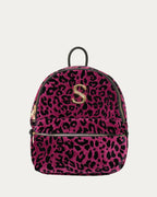 LEOPARD VELVET MAGENTA BACKPACK
