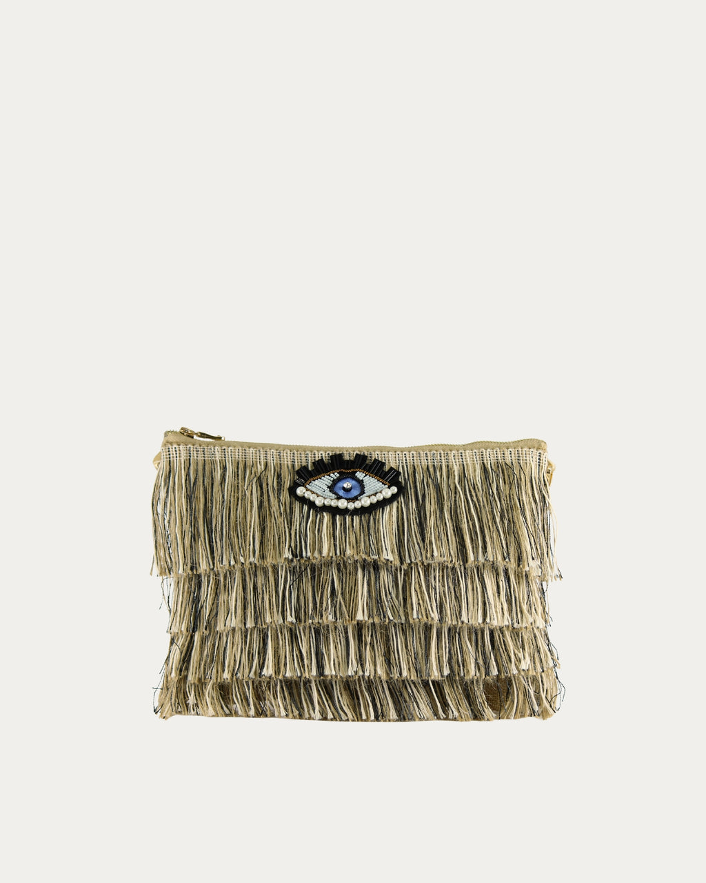 FOFI CLUTCH BROWN-BEIZE