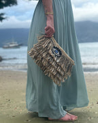 FOFI CLUTCH BROWN-BEIZE