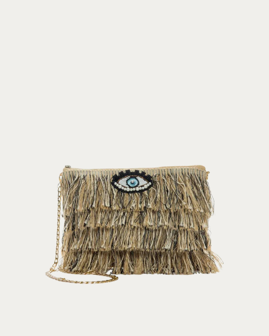 FOFI CLUTCH BROWN-BEIZE