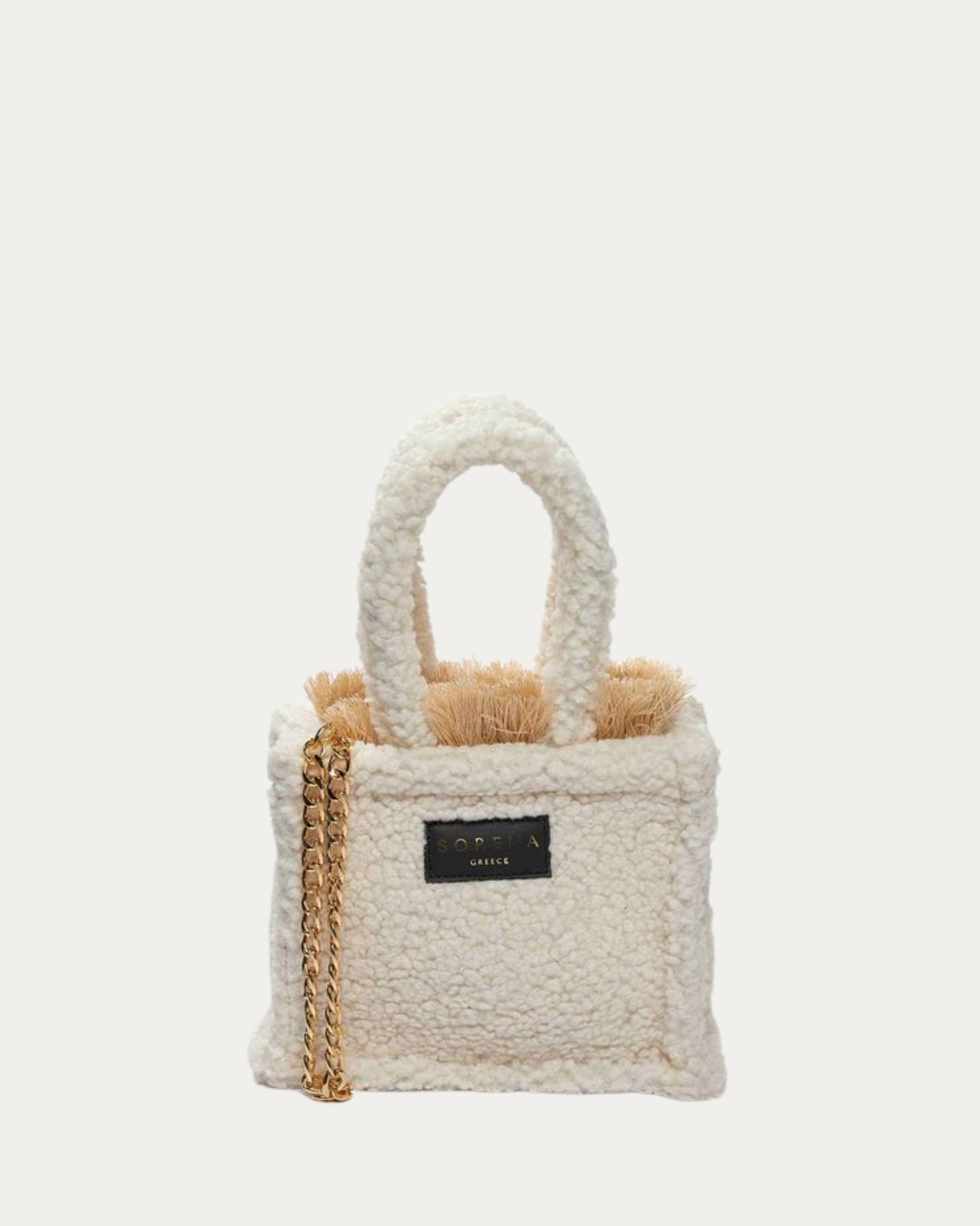 TEDDY BEIGE MINI TOTE BAG