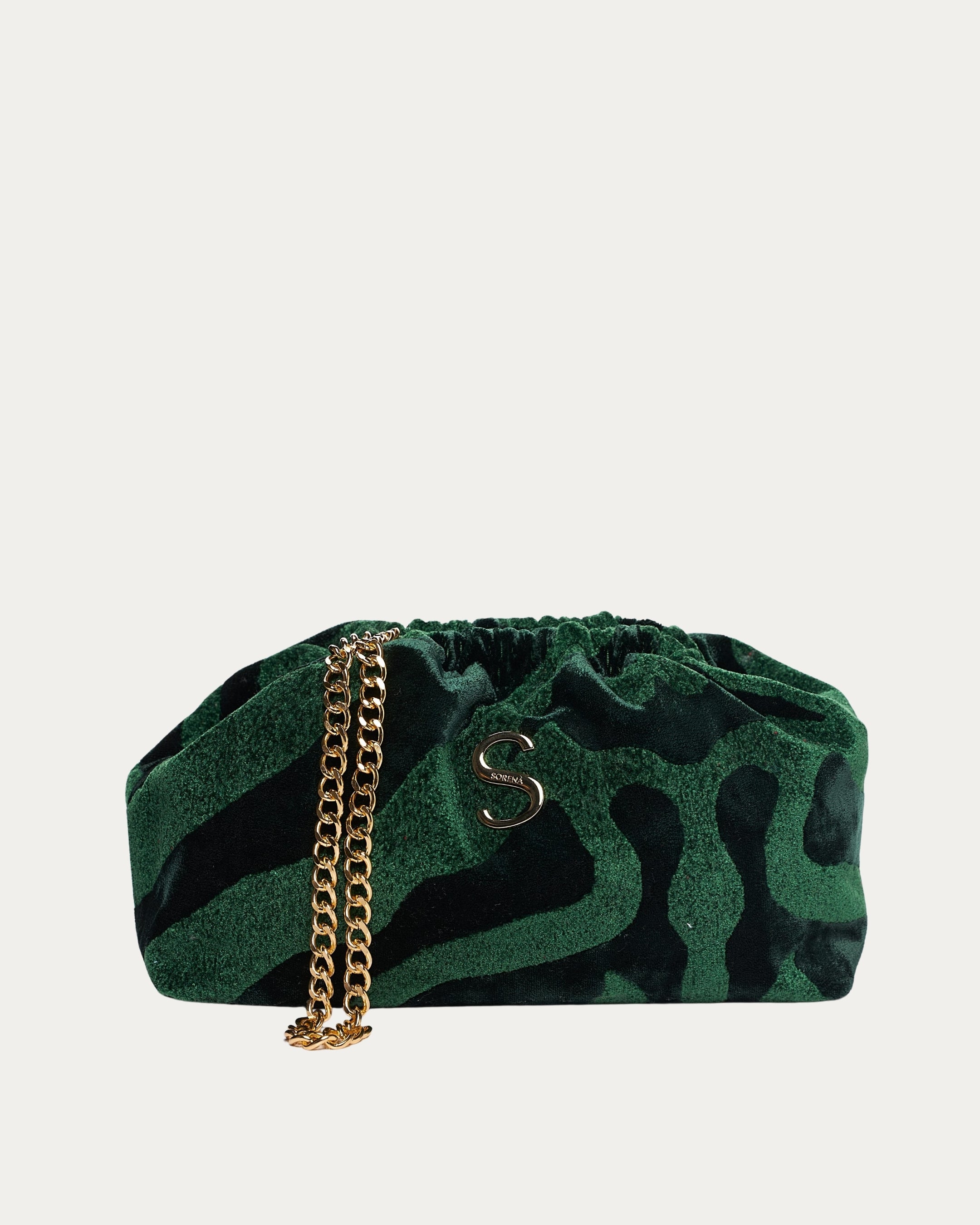 ANIMAL VELVET PETROL BUCKET BAG