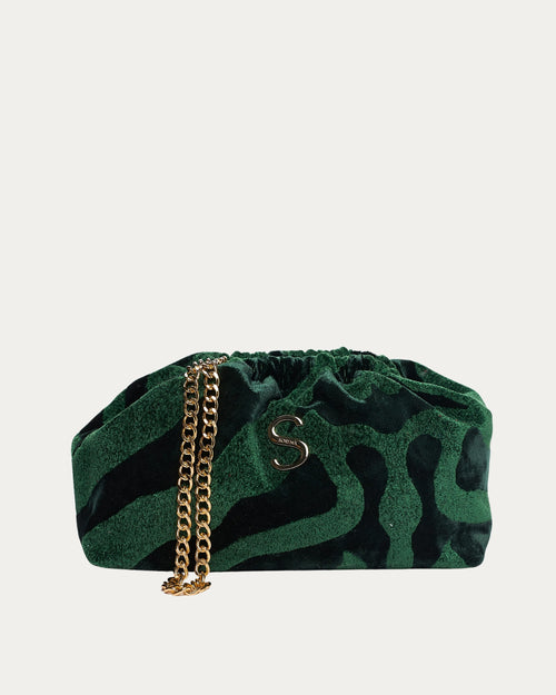 ANIMAL VELVET PETROL BUCKET BAG