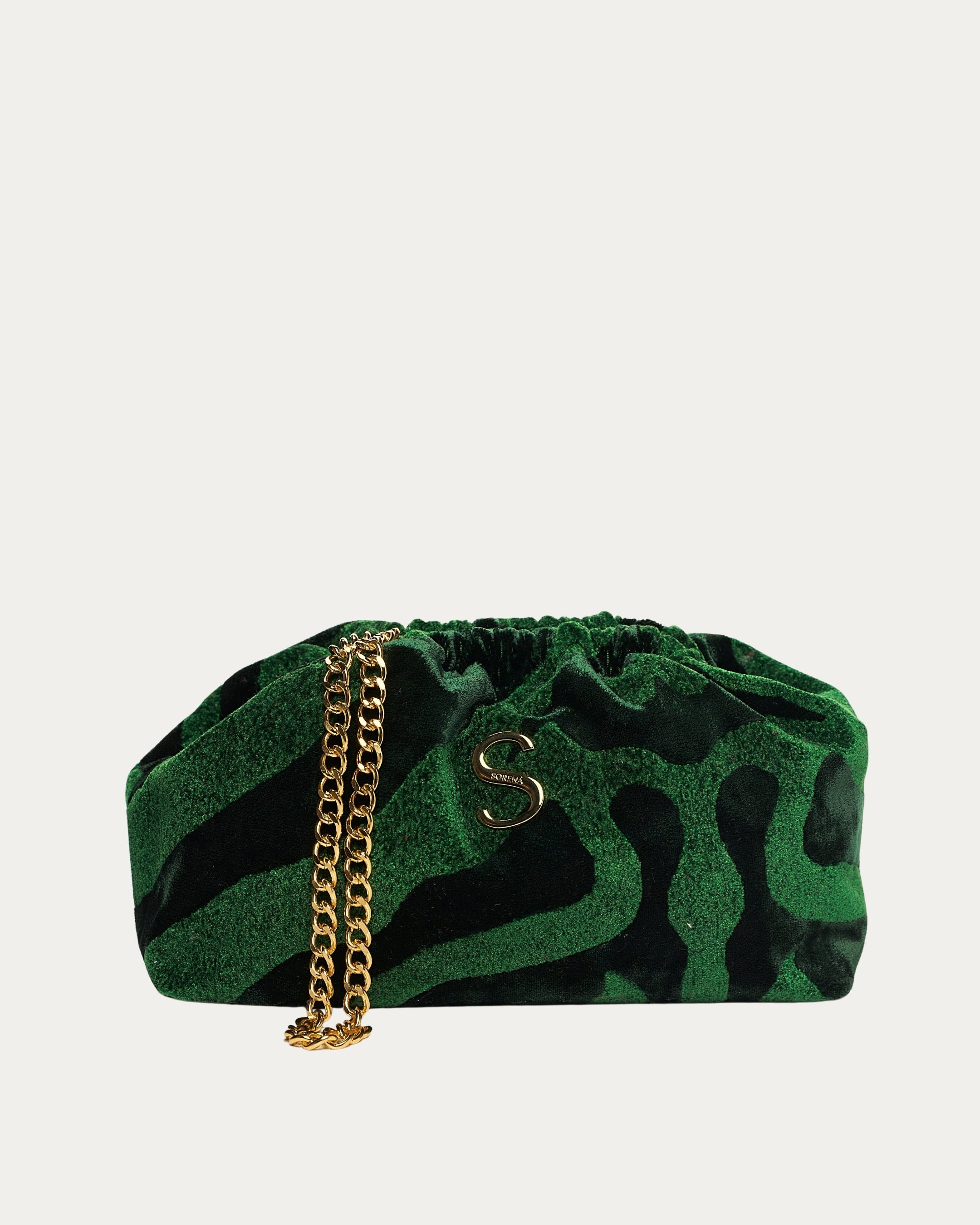 ANIMAL VELVET PETROL BUCKET BAG