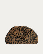 LEOPARD VELVET BROWN BUCKET BAG