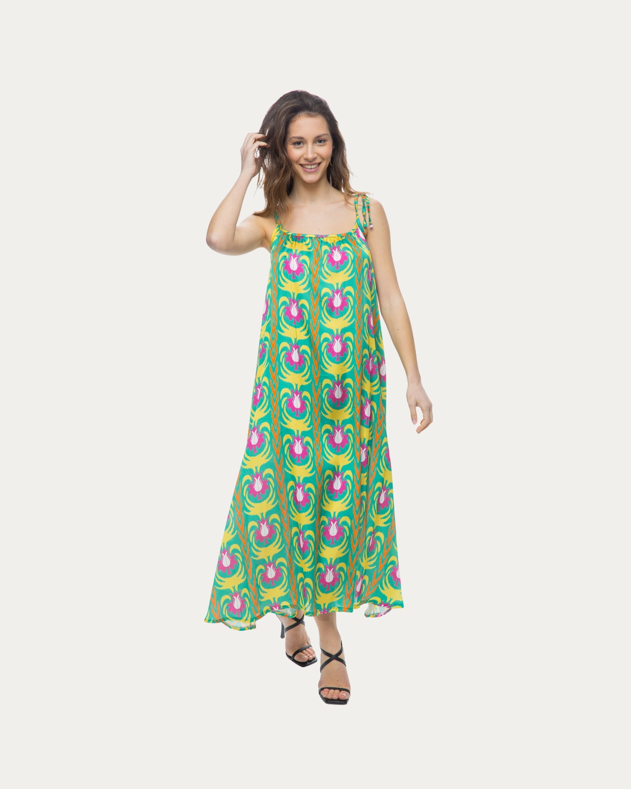 DRESS MYKINAI LIME ONE SIZE