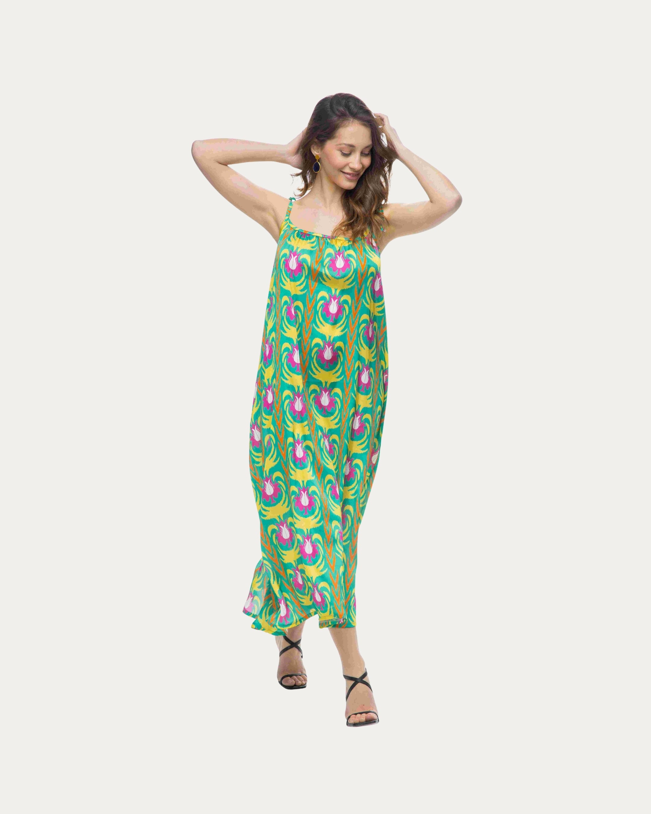 DRESS MYKINAI LIME ONE SIZE