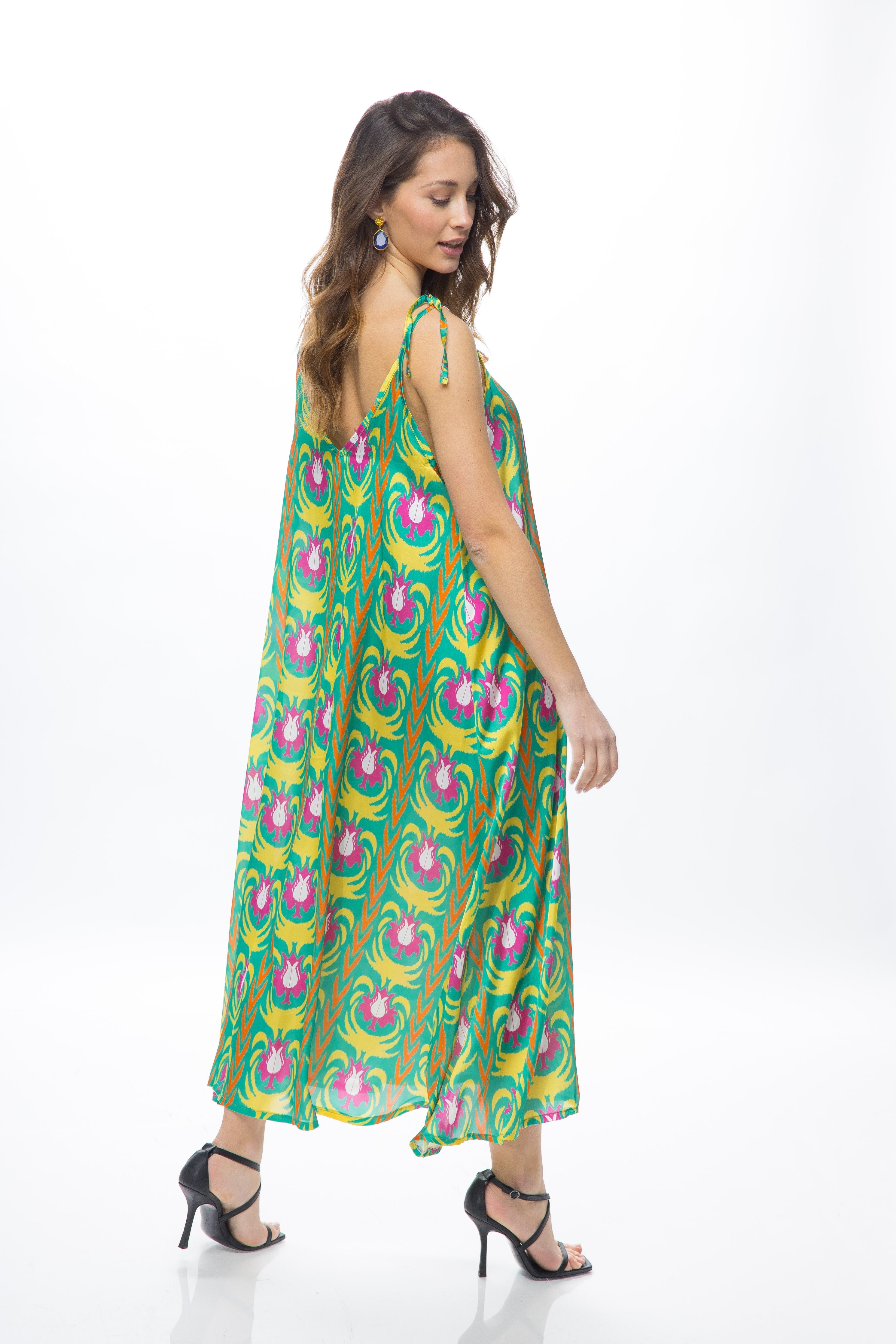 DRESS MYKINAI LIME ONE SIZE