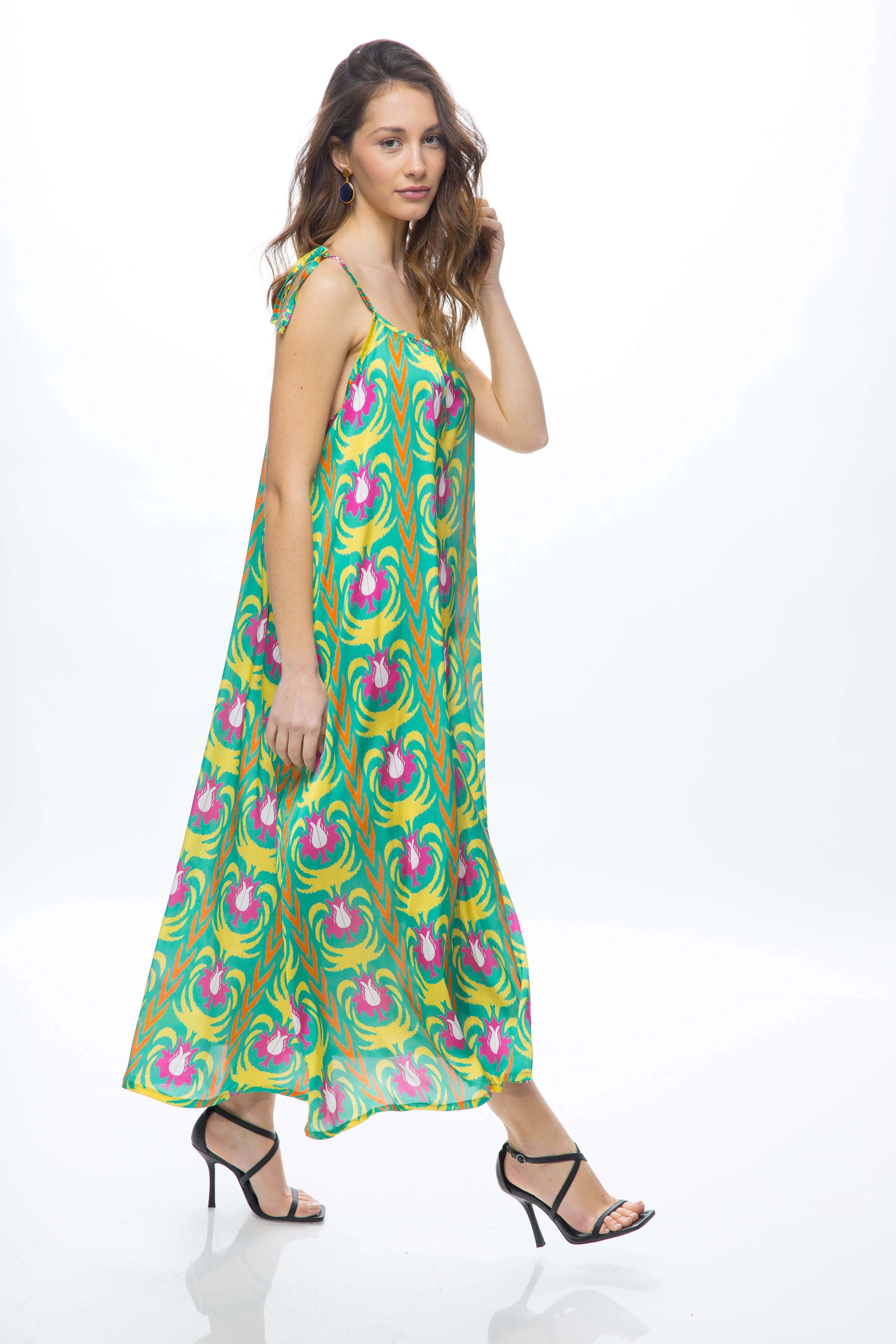 DRESS MYKINAI LIME ONE SIZE