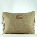 FOFI CLUTCH BROWN-BEIZE