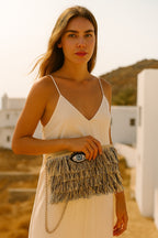 FOFI CLUTCH BROWN-BEIZE