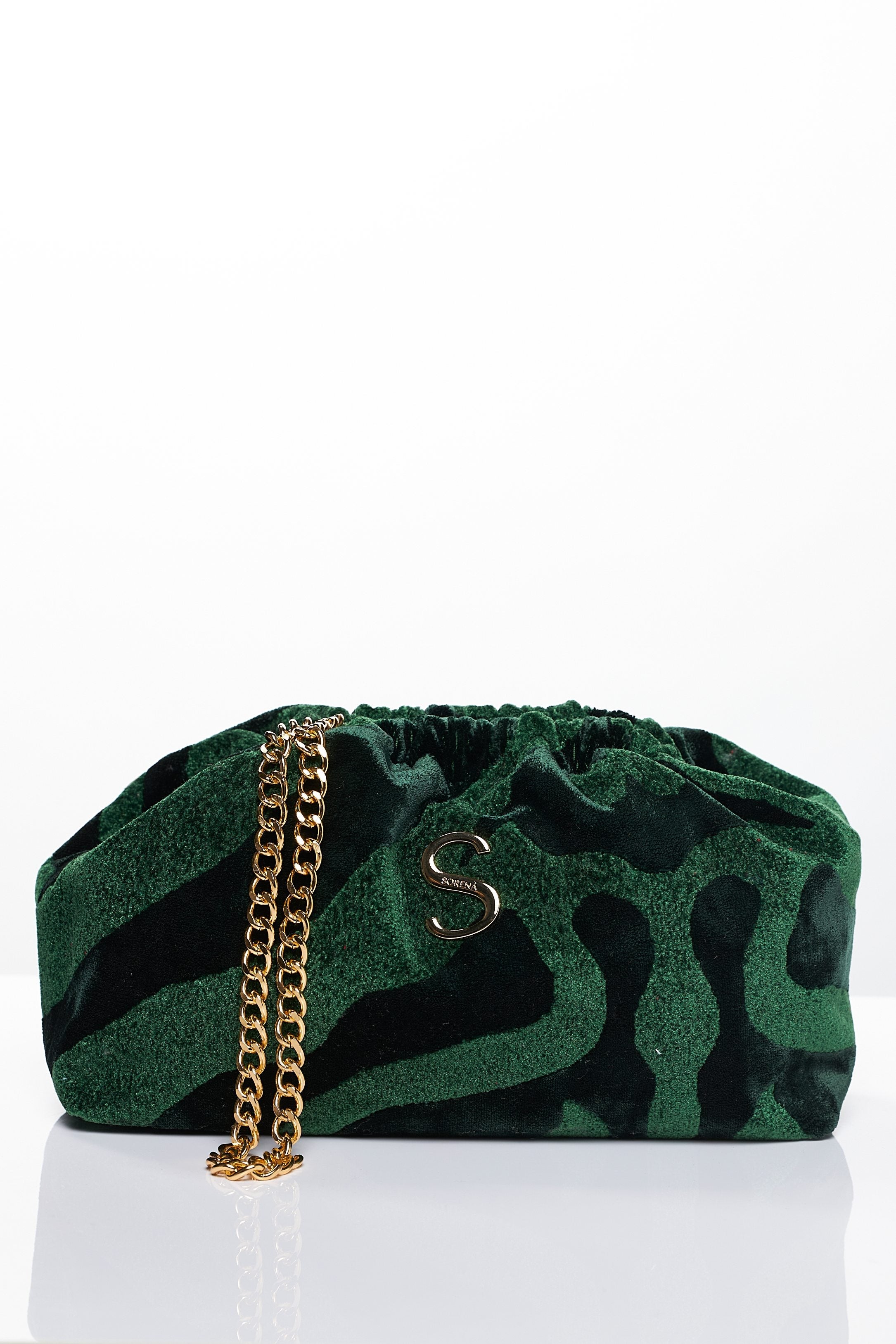 ANIMAL VELVET PETROL BUCKET BAG