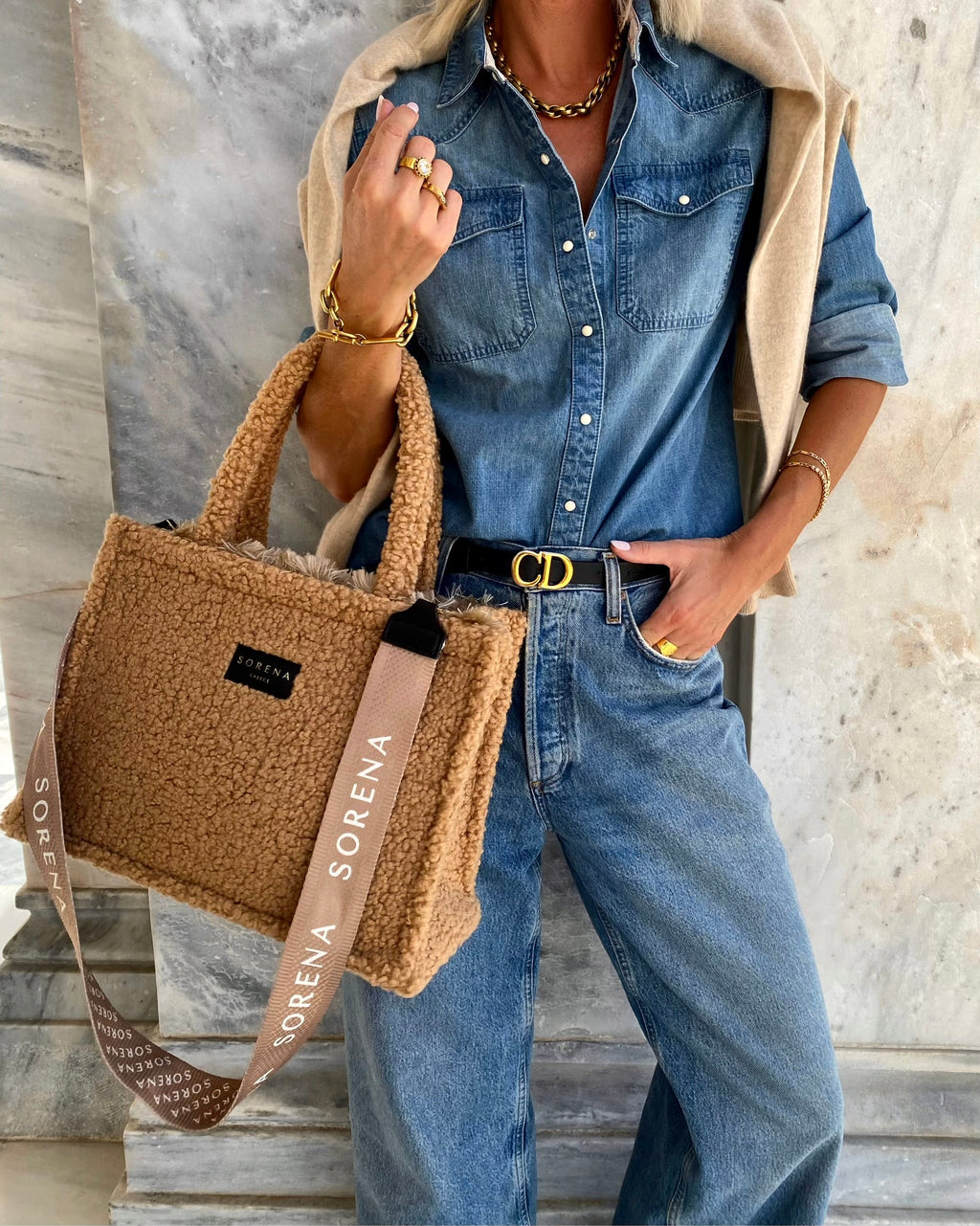 TEDDY HONEY MEDIUM TOTE BAG