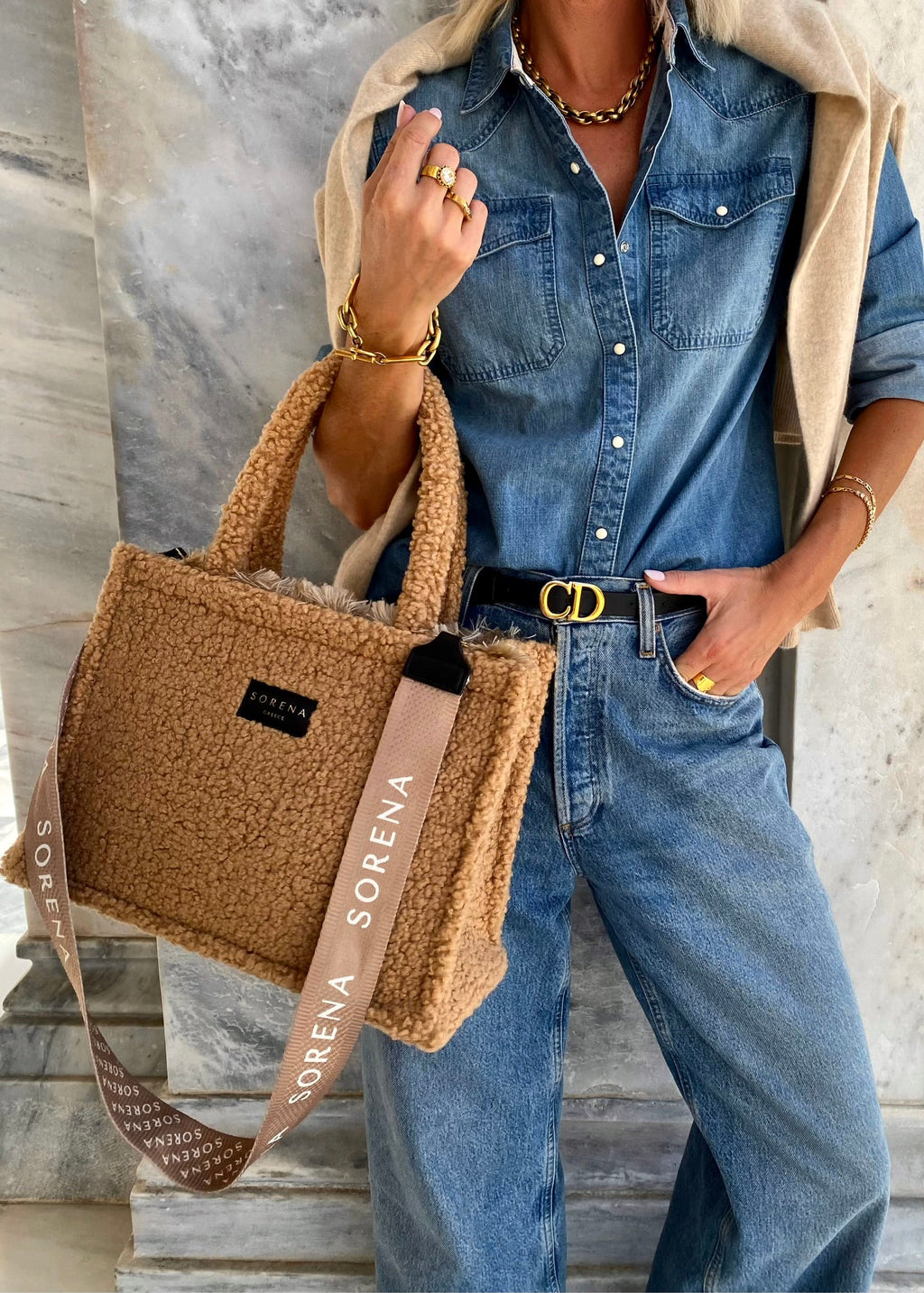 TEDDY HONEY MEDIUM TOTE BAG