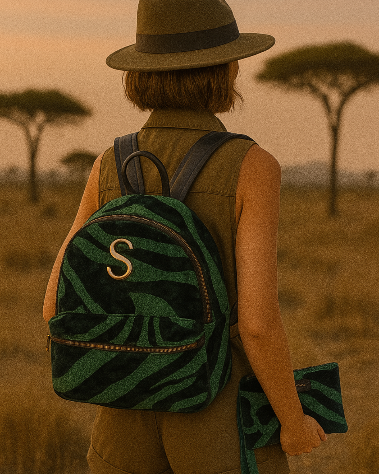 ANIMAL VELVET PETROL BACKPACK