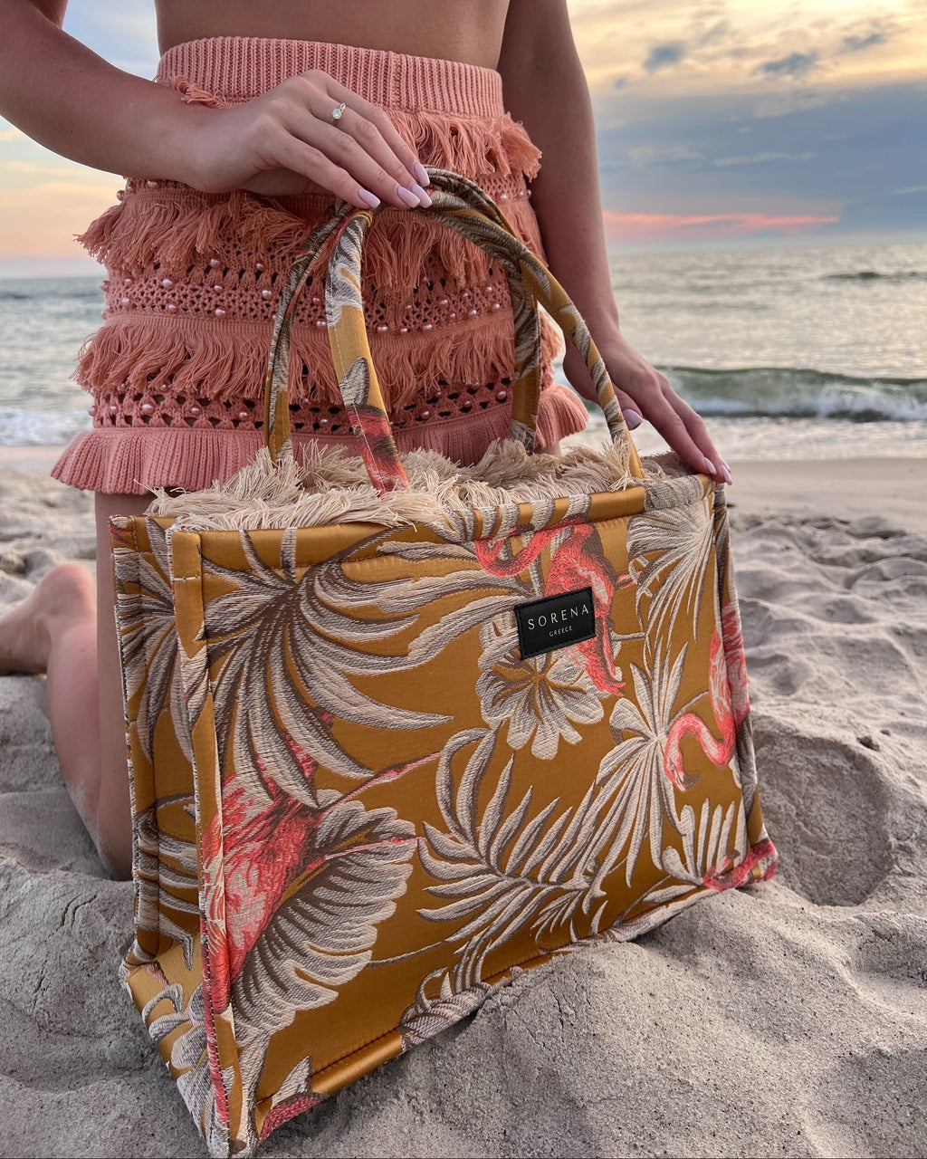 ISLA YELLOW LARGE TOTE BAG